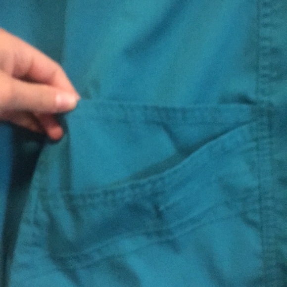 Cherokee Luxe Snap Front Warm Up Jacket in teal - Picture 4 of 5